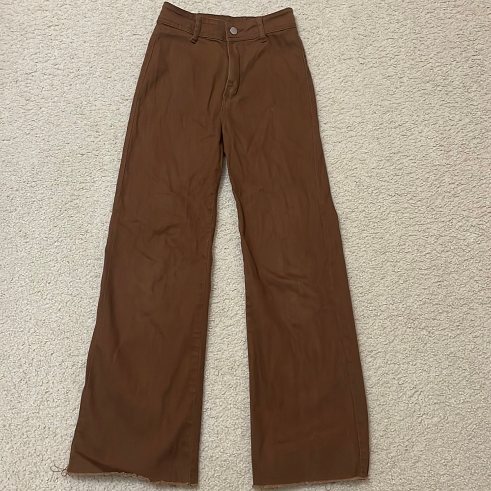 Brown Straight Leg Jeans